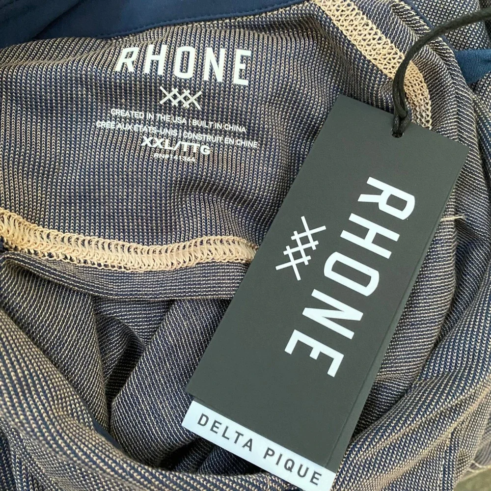 NEW Rhone Men's Delta Pique‎ Polo in Mahogany Wicking XXL